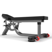 Скамья многофункциональная регулируемая Realleader FW-2028 (оливковая рама, коричневая  обивка)