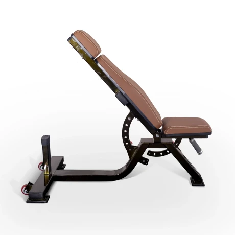 Скамья многофункциональная регулируемая Realleader FW-2028 (оливковая рама, коричневая  обивка) thumbnail