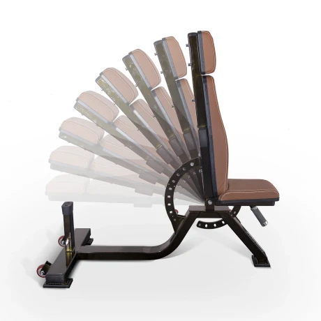 Скамья многофункциональная регулируемая Realleader FW-2028 (оливковая рама, коричневая  обивка) thumbnail