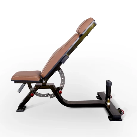 Скамья многофункциональная регулируемая Realleader FW-2028 (оливковая рама, коричневая  обивка) thumbnail