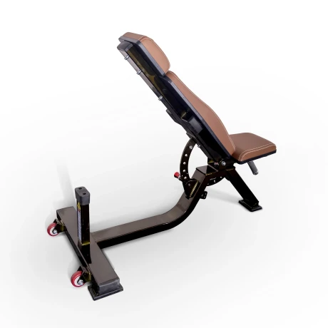 Скамья многофункциональная регулируемая Realleader FW-2028 (оливковая рама, коричневая  обивка) thumbnail