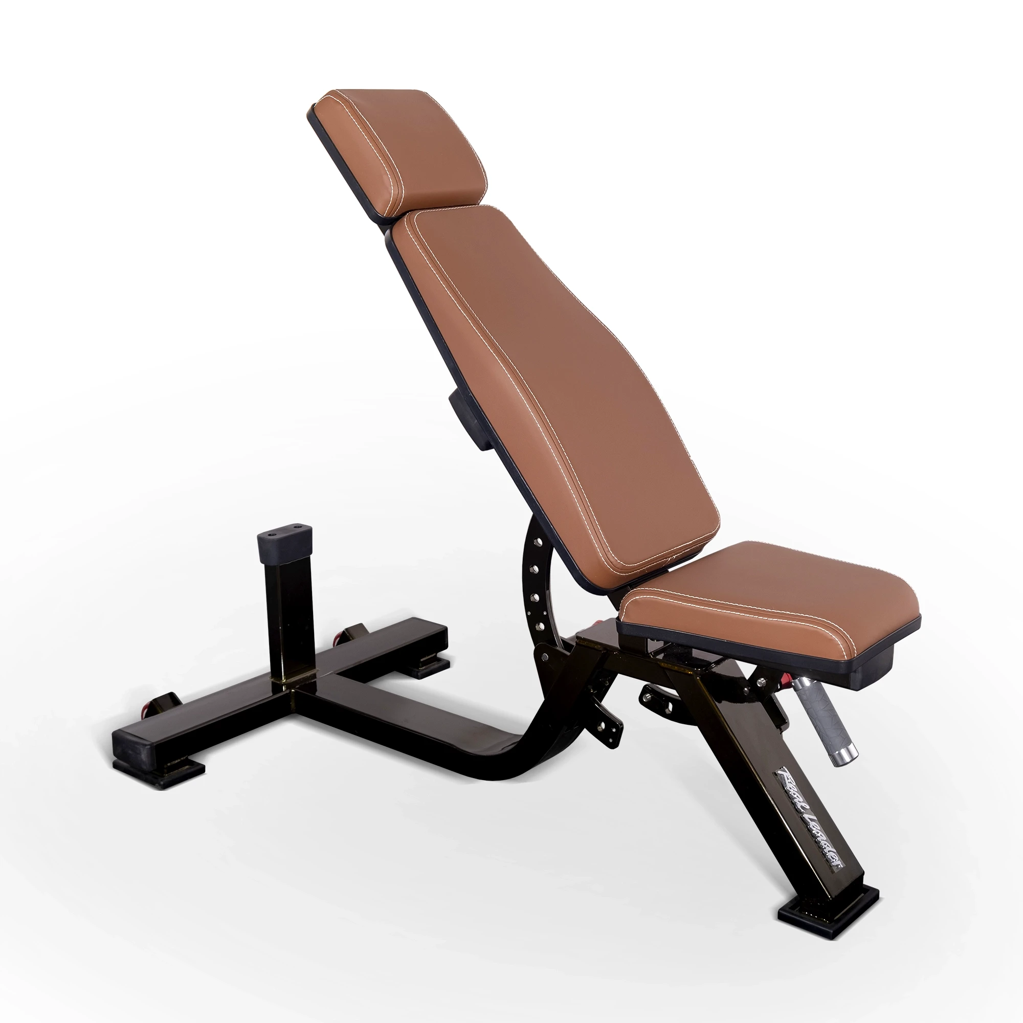 Скамья многофункциональная регулируемая Realleader FW-2028 (оливковая рама, коричневая  обивка)