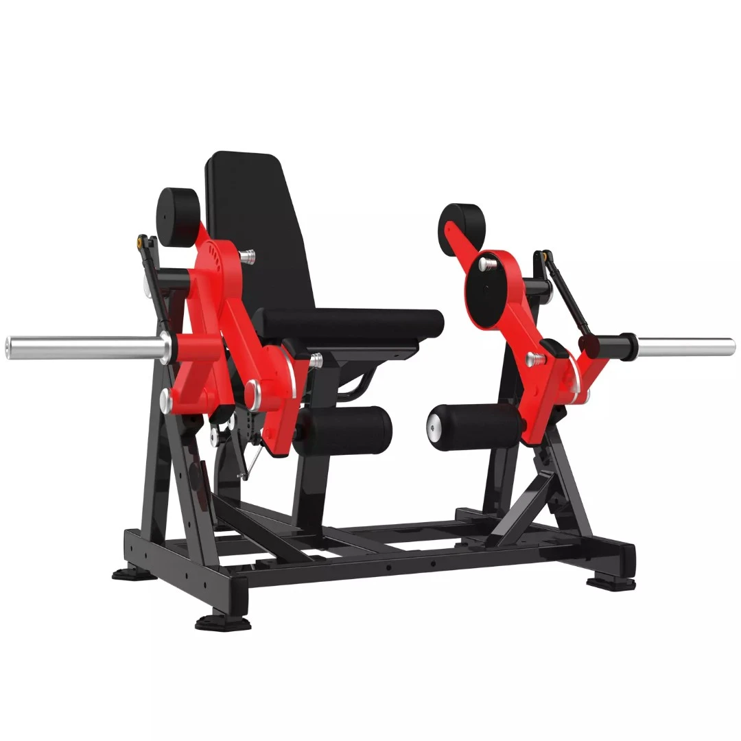 Разгибание ног сидя на свободных весах Realleader LD-2001 (HSPro-2001) (красная рама, черная обивка)