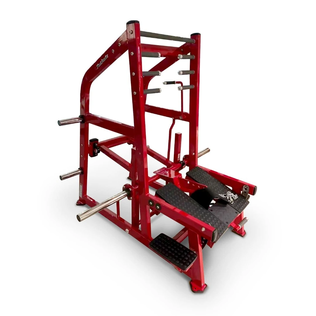 Приседания с поясом (колодец) на свободных весах Realleader LD-2004 (HSPro-2004) (красная рама, черная обивка)