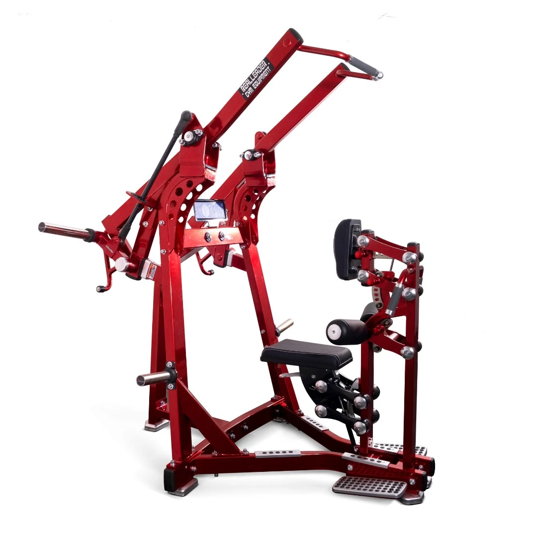 Вертикальная тяга на свободных весах Realleader LD-1012 (HSPro-1012) (красная рама, черная обивка)