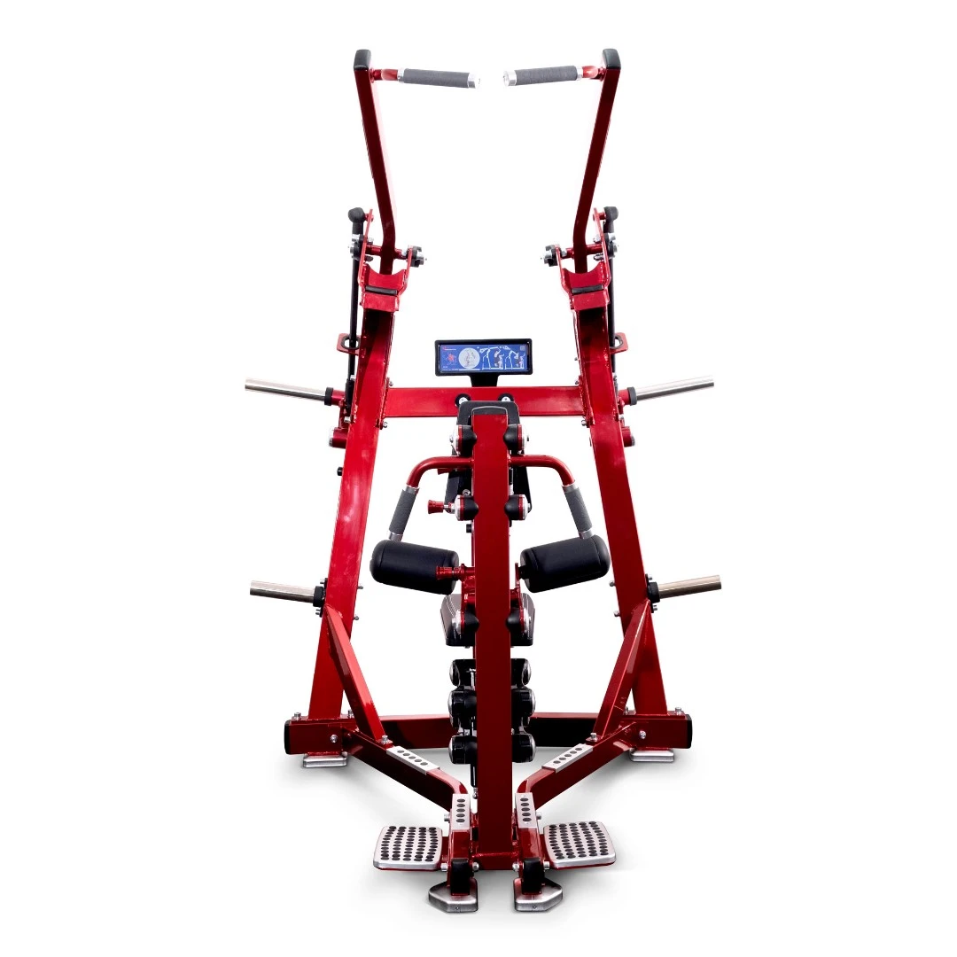 Вертикальная тяга на свободных весах Realleader LD-1012 (HSPro-1012) (красная рама, черная обивка)