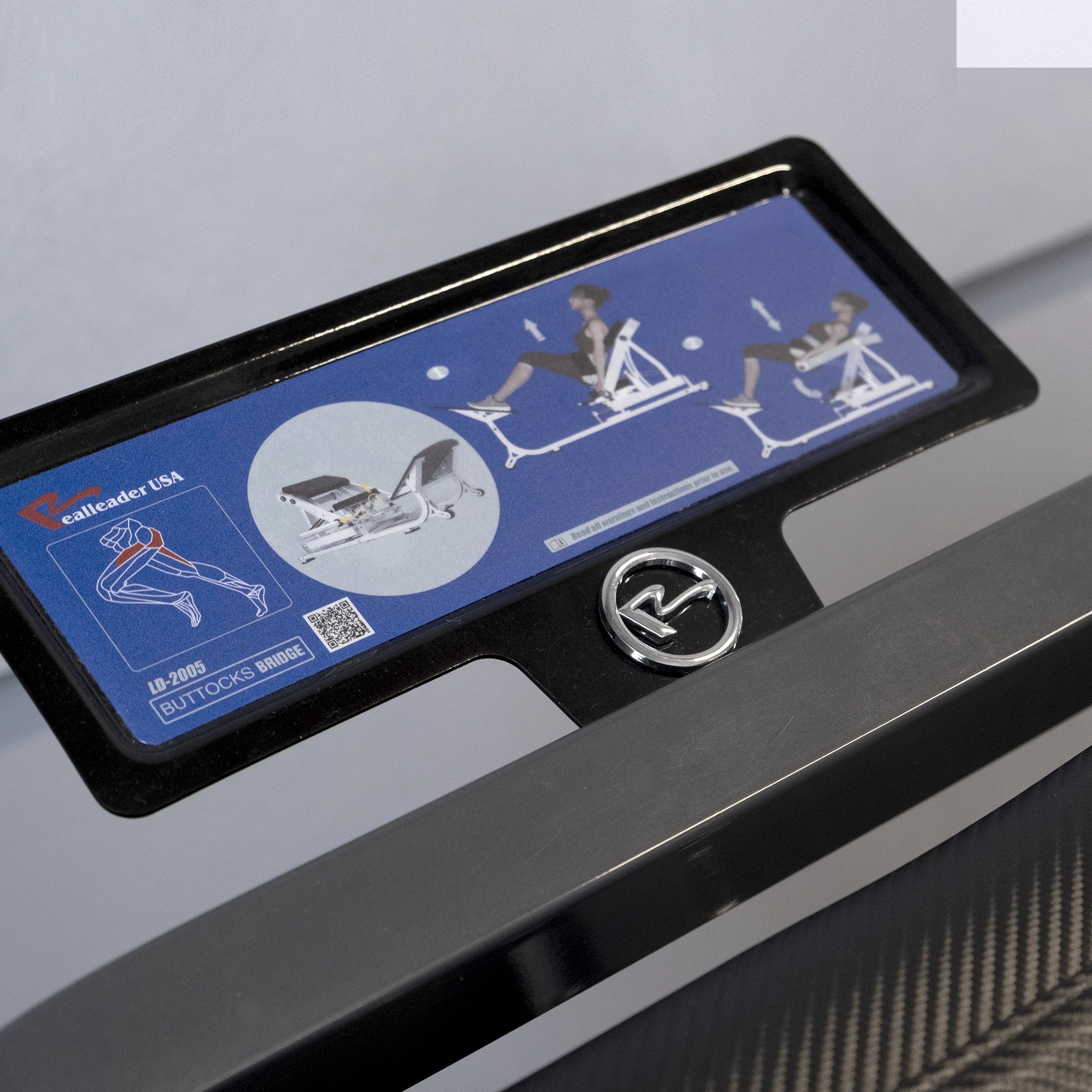 Ягодичный мостик на свободных весах Realleader LD-2005 (HSPro-2005) (серая рама, черная обивка)