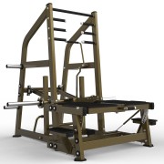 Приседания с поясом (колодец) на свободных весах Realleader LD-2004 (HSPro-2004) (серая рама, черная обивка)