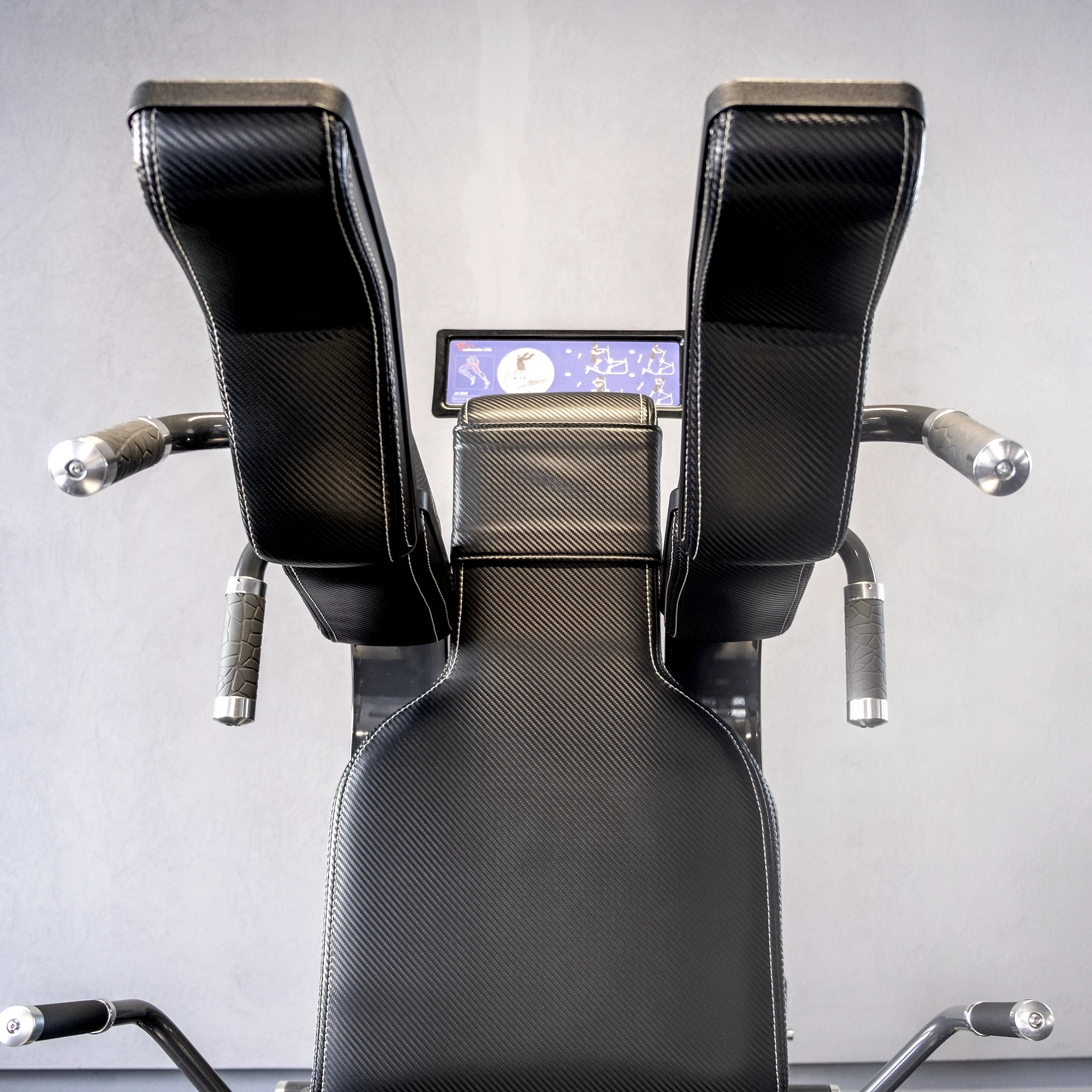 Тренажер для приседаний на свободных весах Realleader LD-2003 (двусторонний) (HSPro-2003) (черно-красная рама, черная обивка)