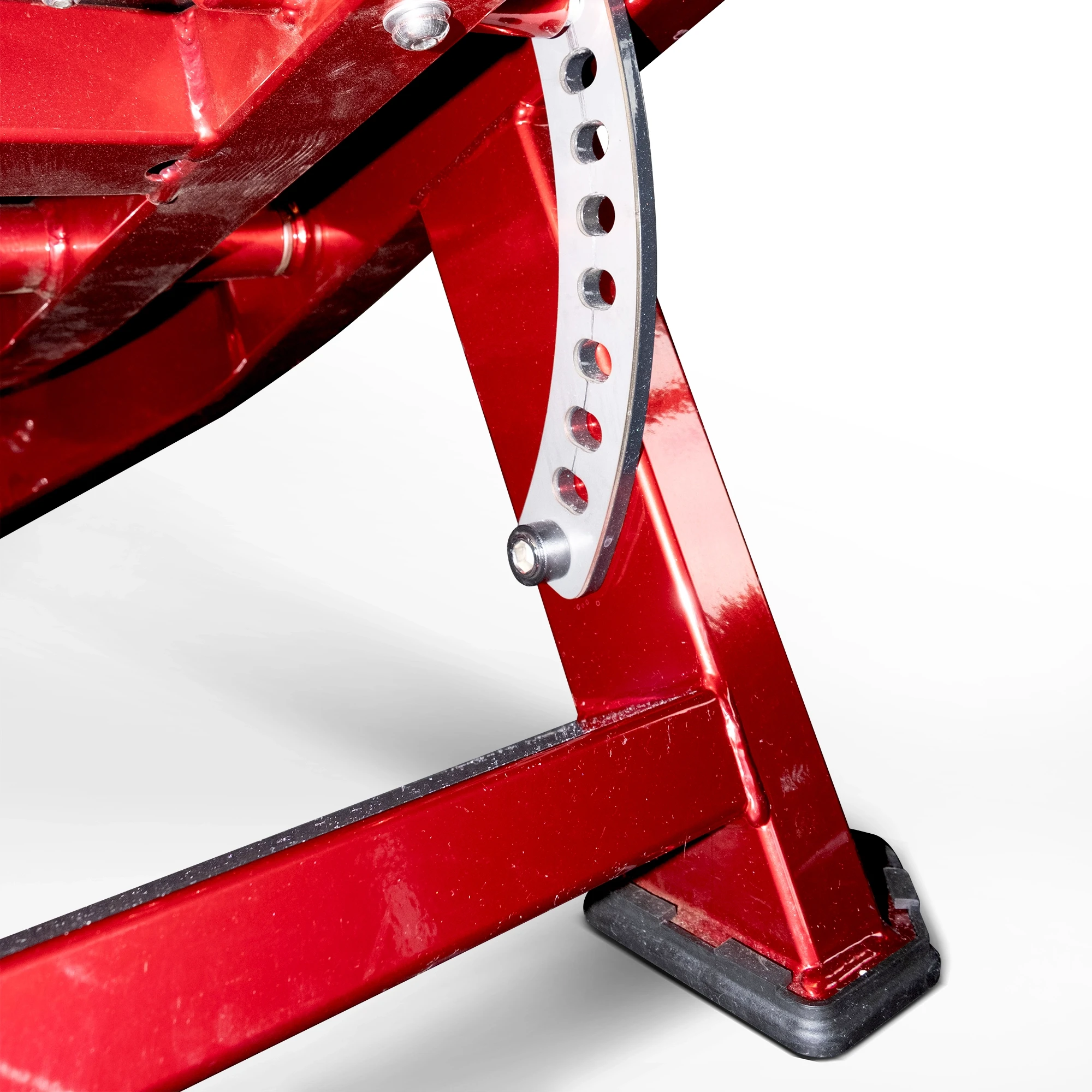 Тренажер для приседаний на свободных весах Realleader LD-2003 (двусторонний) (HSPro-2003) (черно-красная рама, черная обивка)