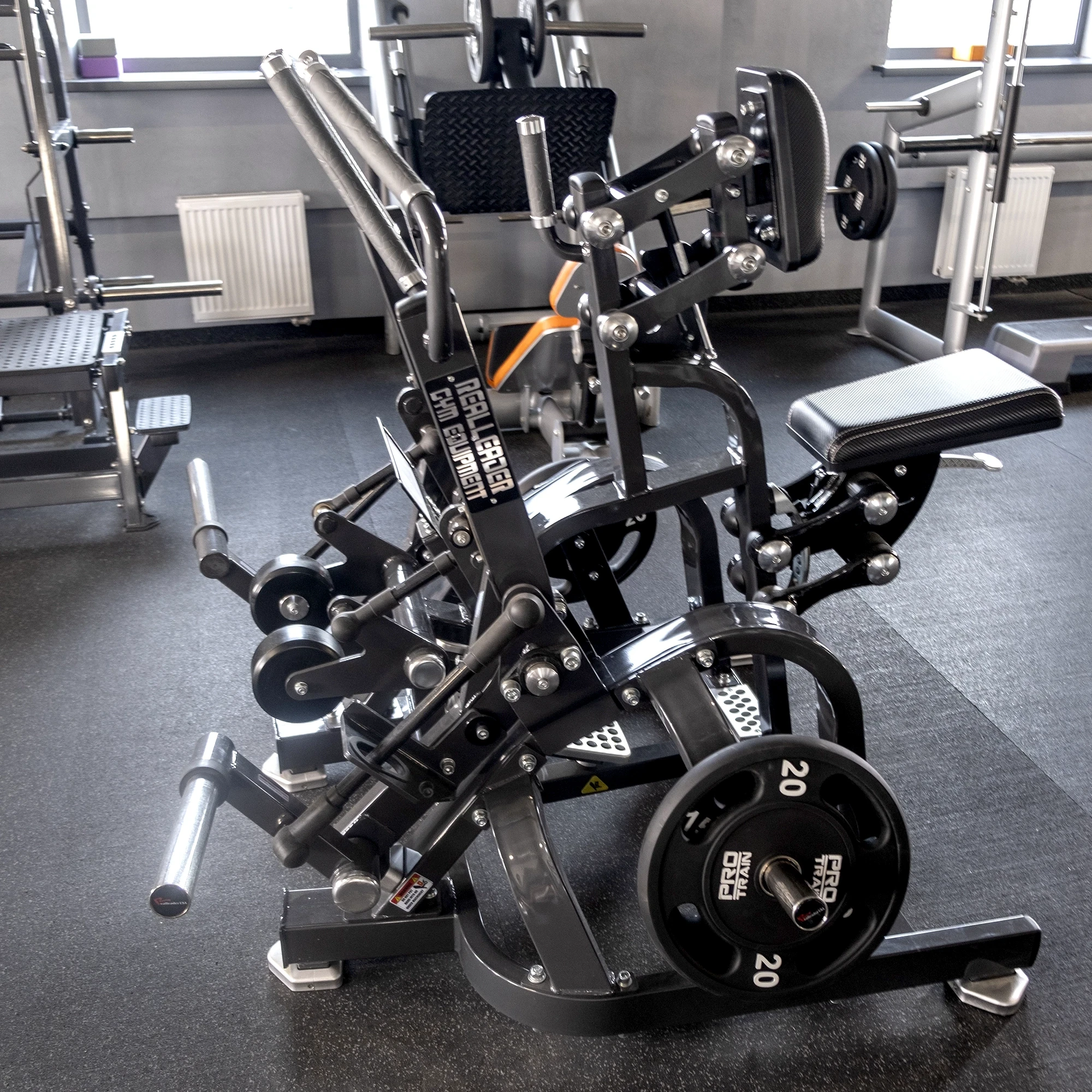 Гребная тяга на свободных весах Realleader LD-1009 (HSPro-1009) (синяя рама, черная обивка)