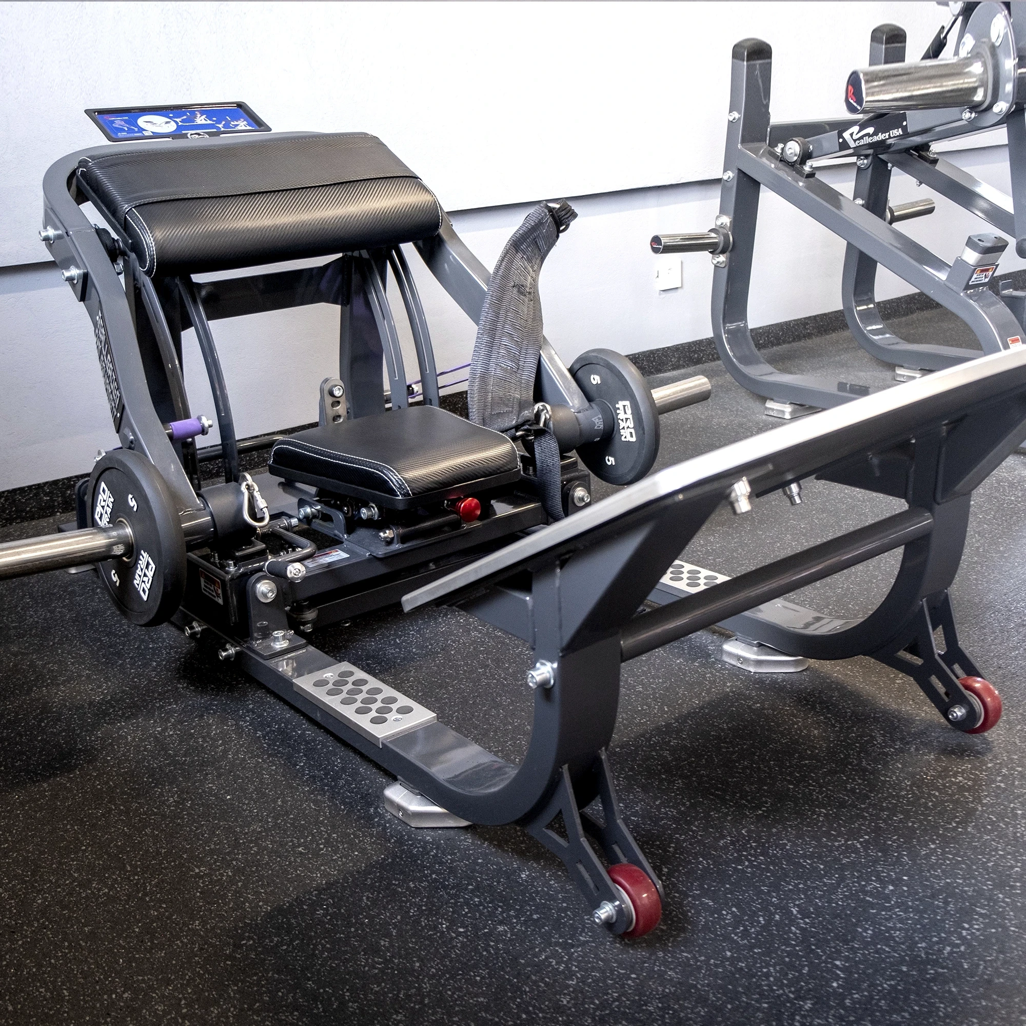 Ягодичный мостик на свободных весах Realleader LD-2005 (HSPro-2005) (синяя рама, черная обивка)