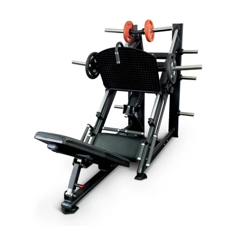 Жим ногами под углом 45 на свободных весах Realleader FM-1024D (синяя рама, черная обивка)