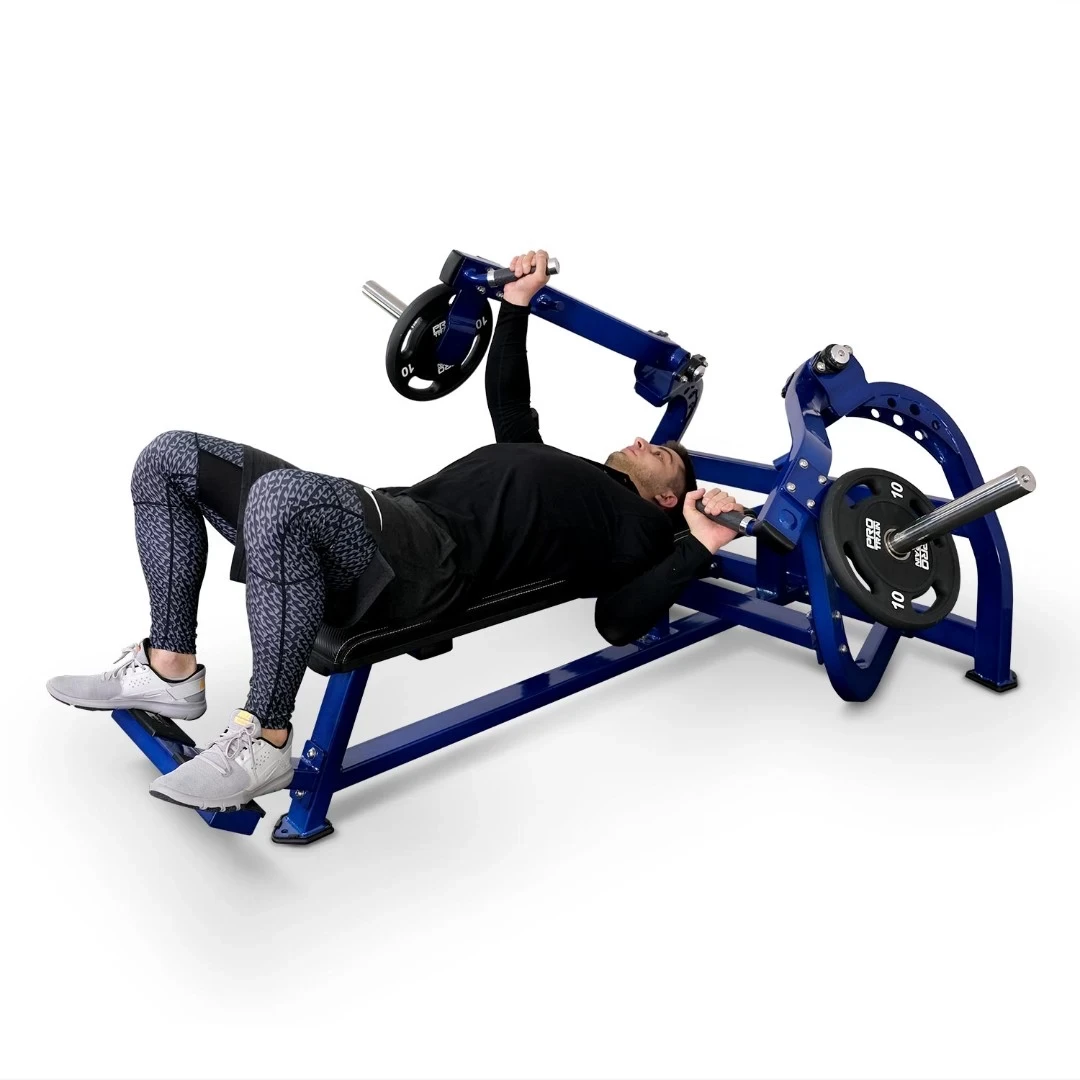 Жим лежа от груди на свободных весах Realleader LD-1002 (HSPro-1002) (синяя рама, черная обивка)