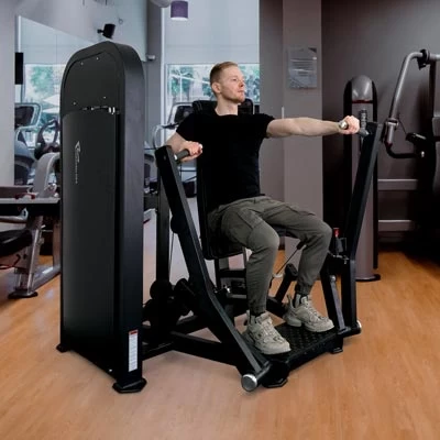 Грудной жим сидя Realleader M2-1001 (синяя рама, черная обивка)