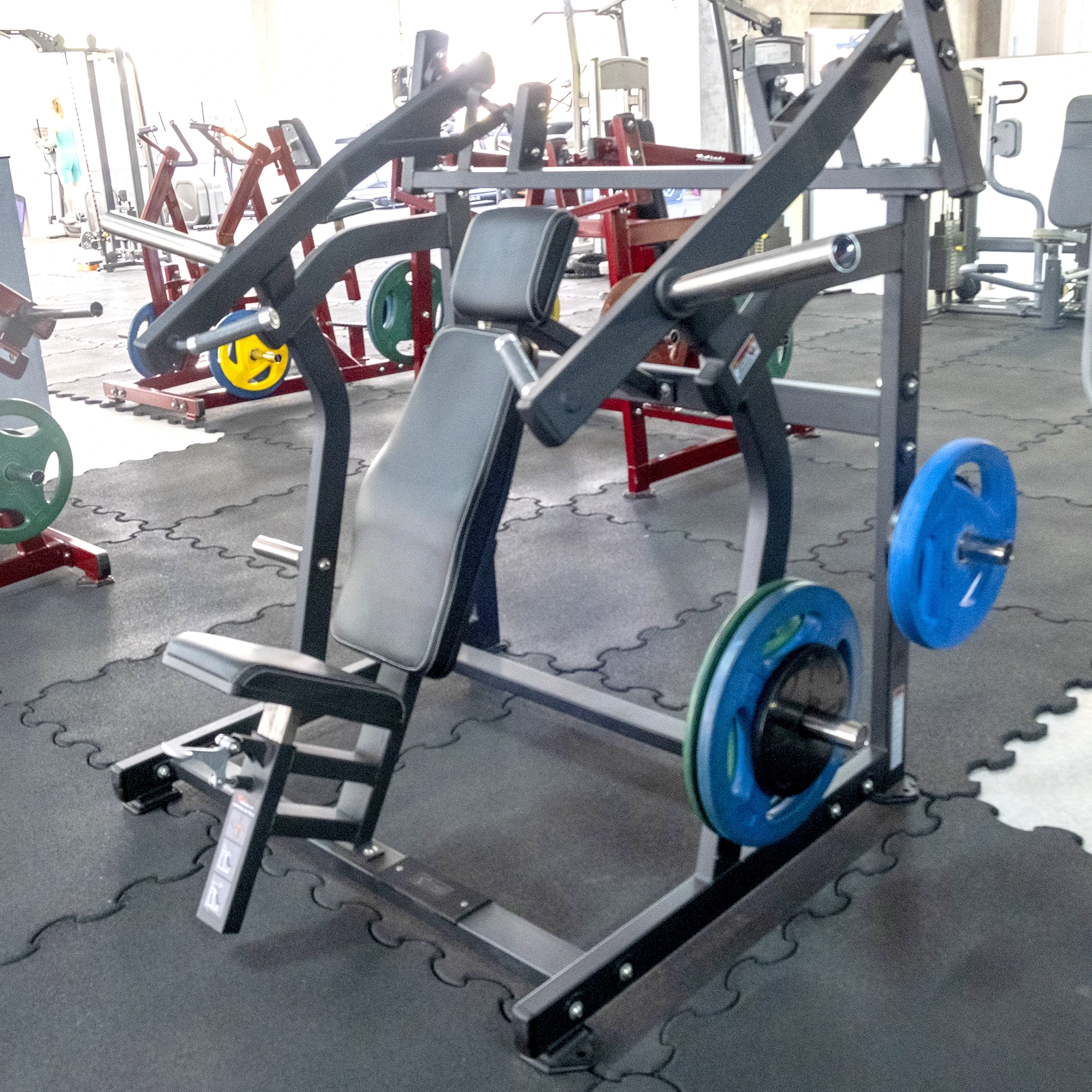 Грудной жим сидя наклонный на свободных весах Realleader RS-1013 (широкий) (HS-1013)