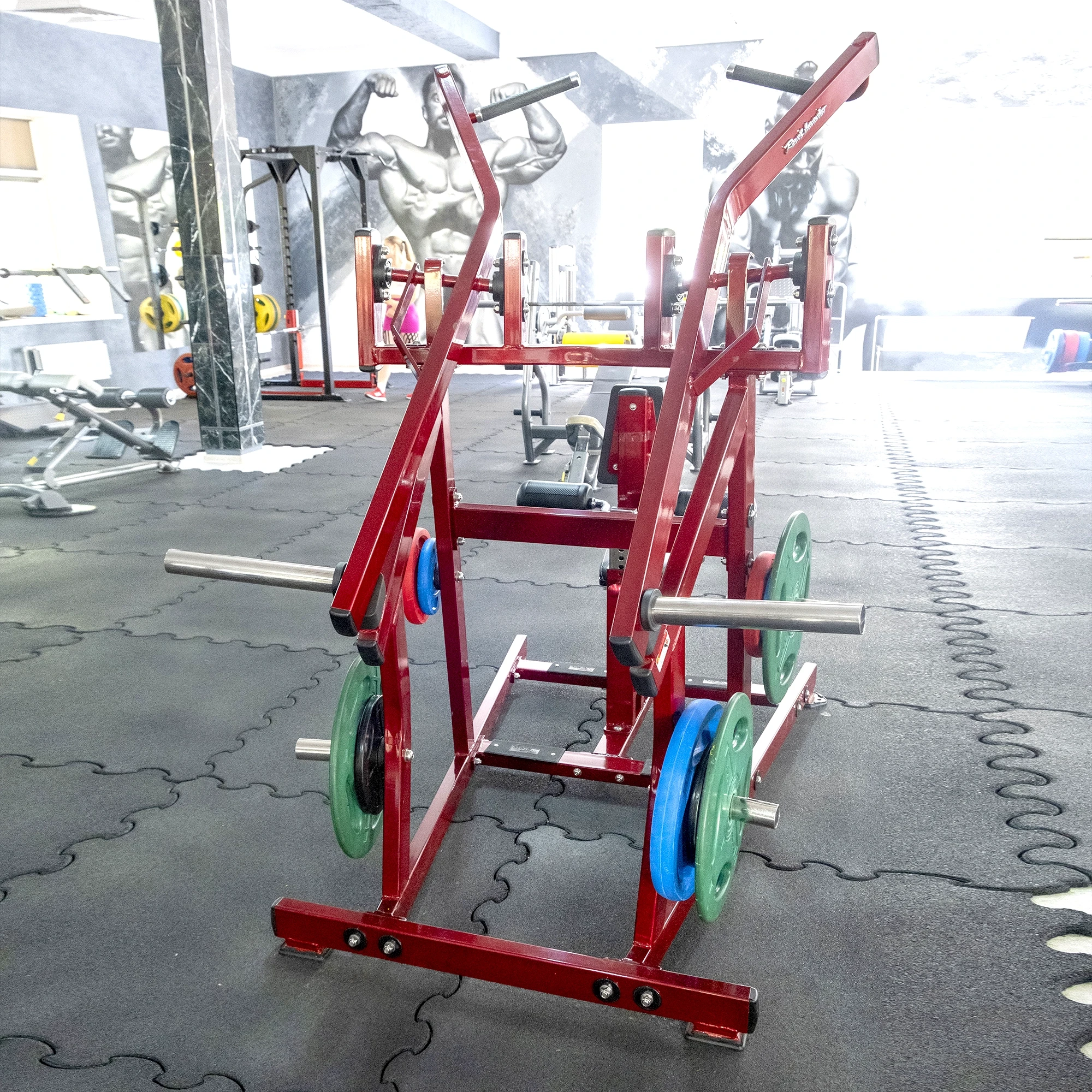 Верхняя тяга на свободных весах Realleader RS-1015 (HS-1015) (черно-красная рама, черная обивка)