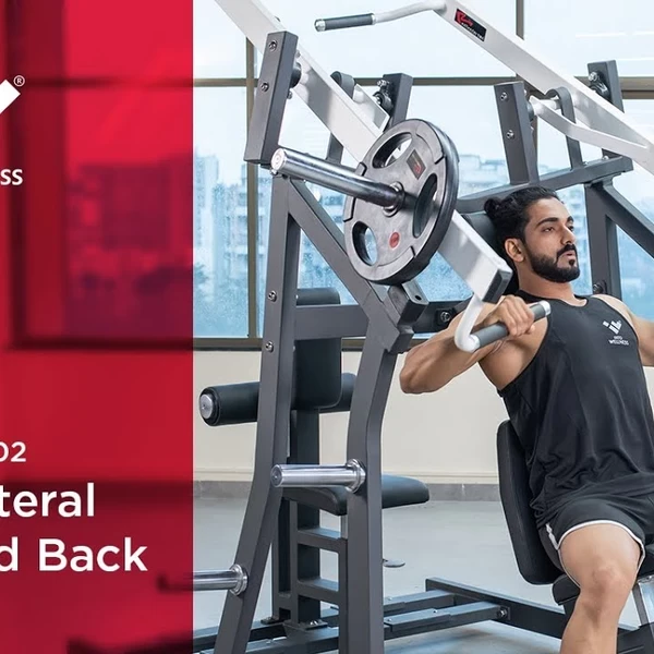 Грудной жим сидя/верхняя тяга на свободных весах Realleader RS-1002 (HS-1002) video preview