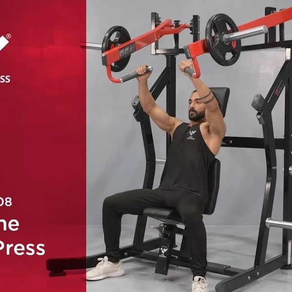 Грудной жим наклонный на свободных весах Realleader RS-1008 (HS-1008) video preview