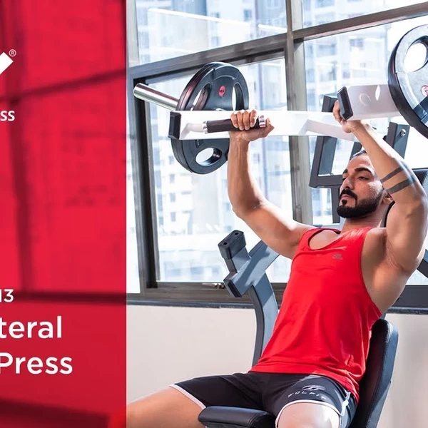 Грудной жим сидя наклонный на свободных весах Realleader RS-1013 (широкий) (HS-1013) video preview