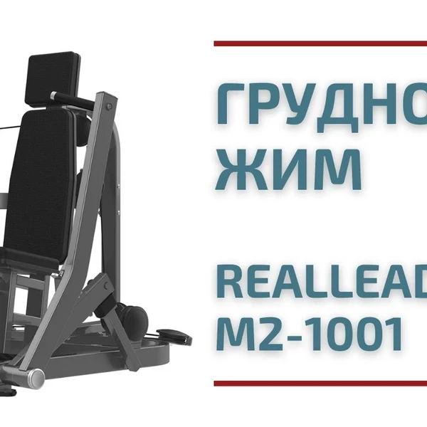 Грудной жим сидя Realleader M2-1001 (черная рама, черная обивка) video preview