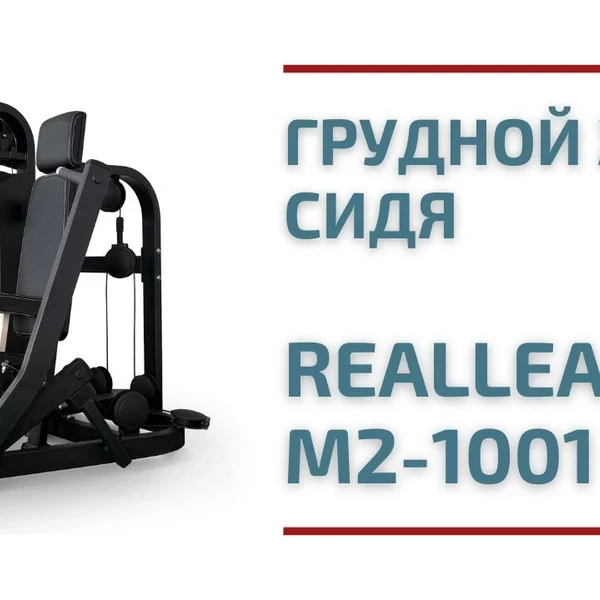 Грудной жим сидя Realleader M2-1001 (черная рама, черная обивка) video preview